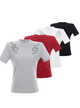 Sero Cotton Studded Spine Embroidered Tee - COPPING THREADS - ArguE CulturE